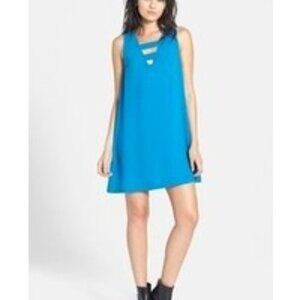 Amanda Uprichard Shift Dress 100% Silk Electric Blue Sz Small